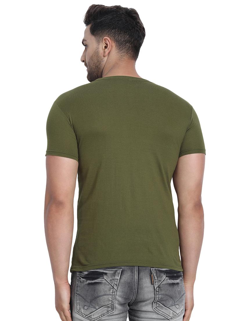 olive green solid t-shirt - 17896061 - Standard Image - 2