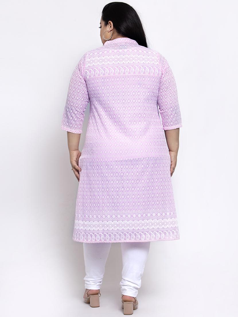 chikankari straight kurta - 17896432 - Standard Image - 2