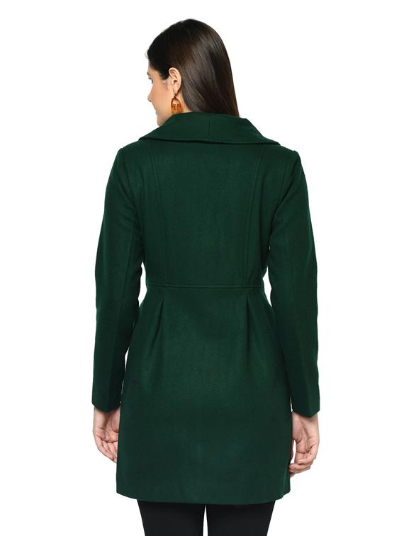 double breasted solid trench/overcoat coat - 17896904 - Standard Image - 2