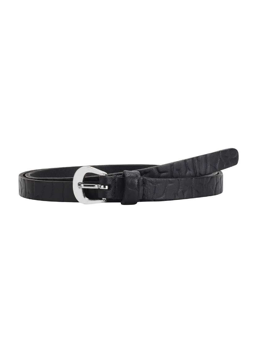 black leather  belt