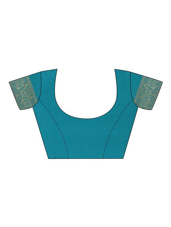 turquoise blue banarasi saree - 17897392 -  Standard Image - 2