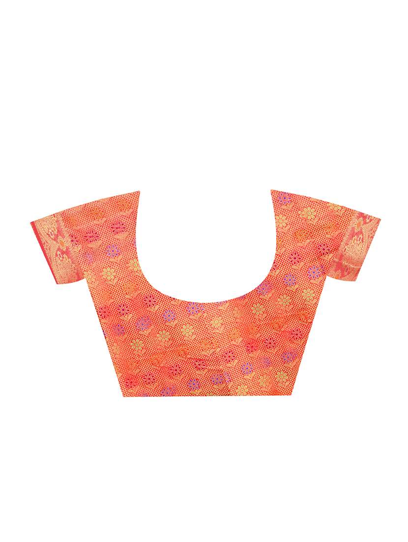 ethnic motifs handloom saree with blouse - 17897402 - Standard Image - 2