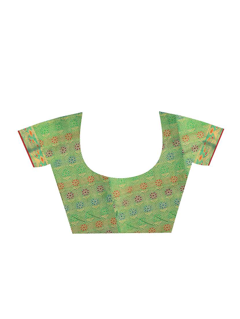 ethnic motifs handloom saree with blouse - 17897403 - Standard Image - 2