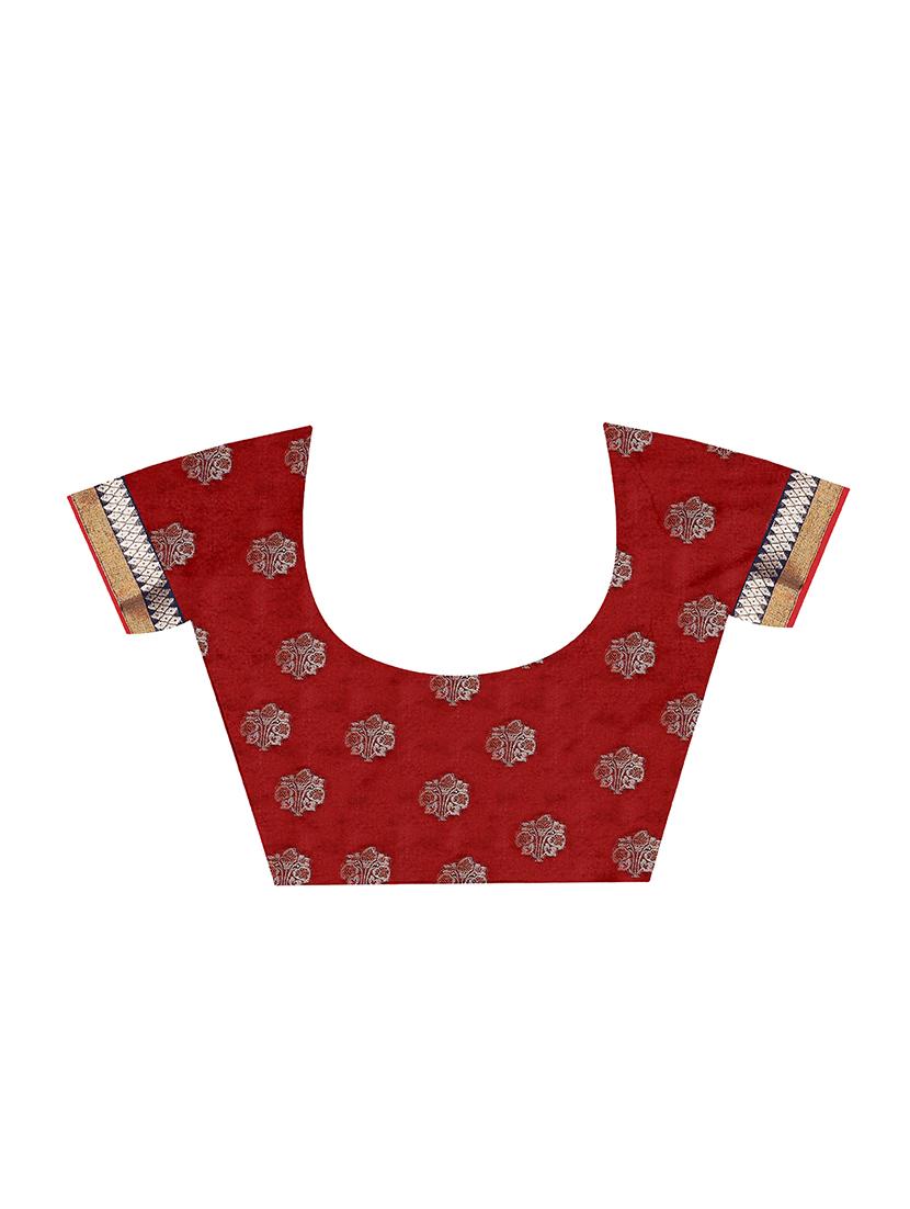 women's banarasi saree with blouse - 17897424 - Standard Image - 2