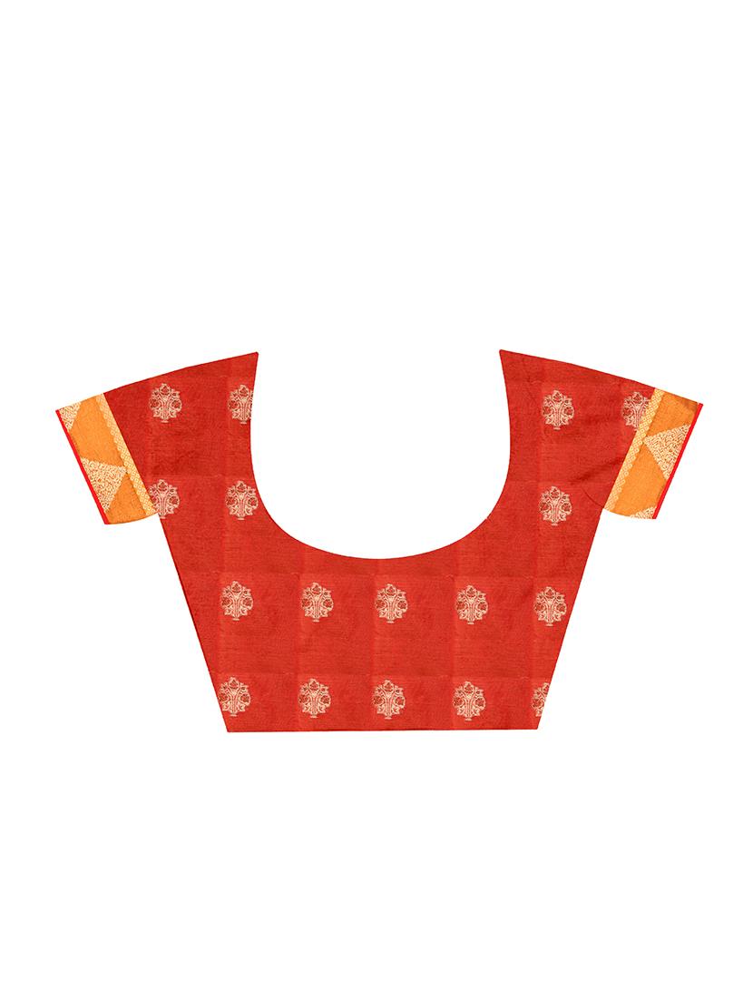ethnic motifs kanjivaram saree with blouse - 17897425 - Standard Image - 2
