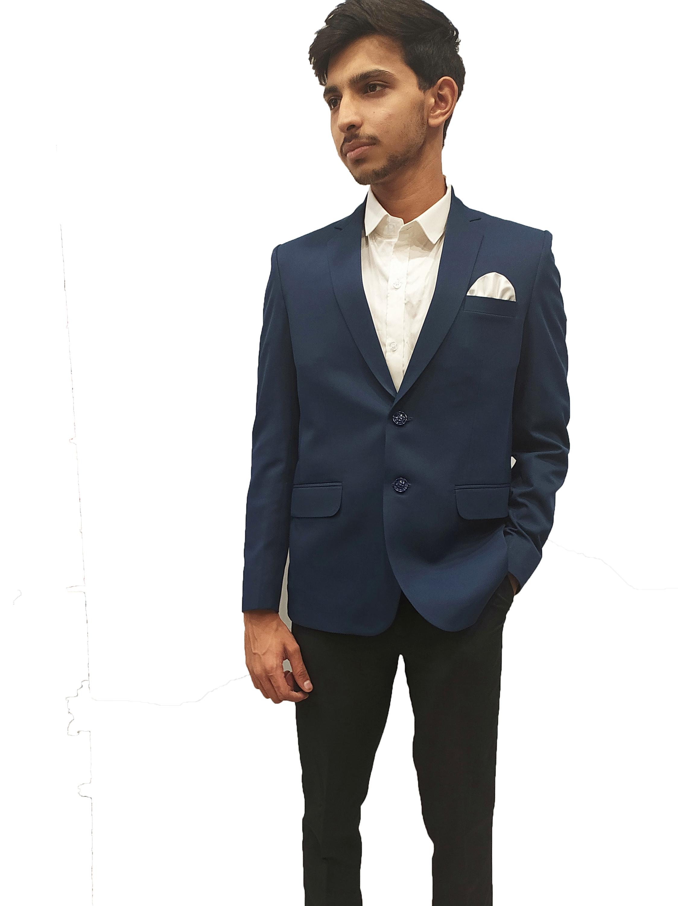 the blazer is traditionally a thigh-length, - 17900057 - Standard Image - 2