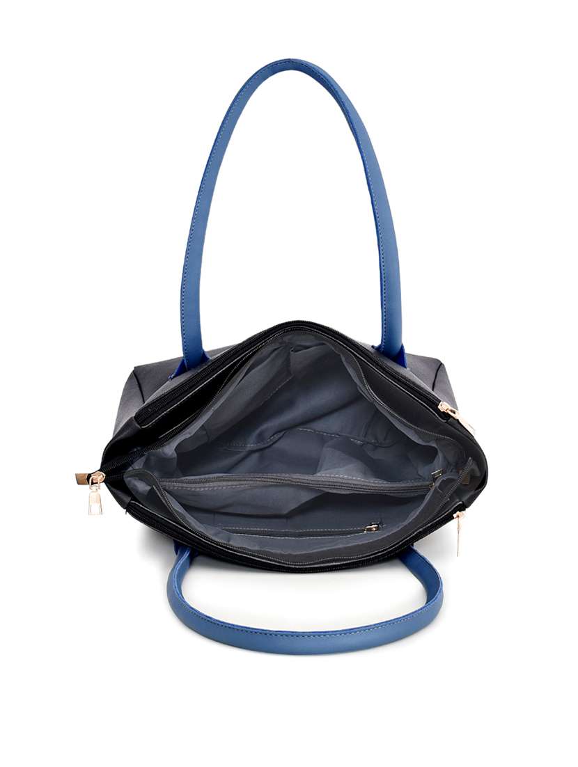 black leatherette (pu) combo handbag - 17900262 -  Standard Image - 2