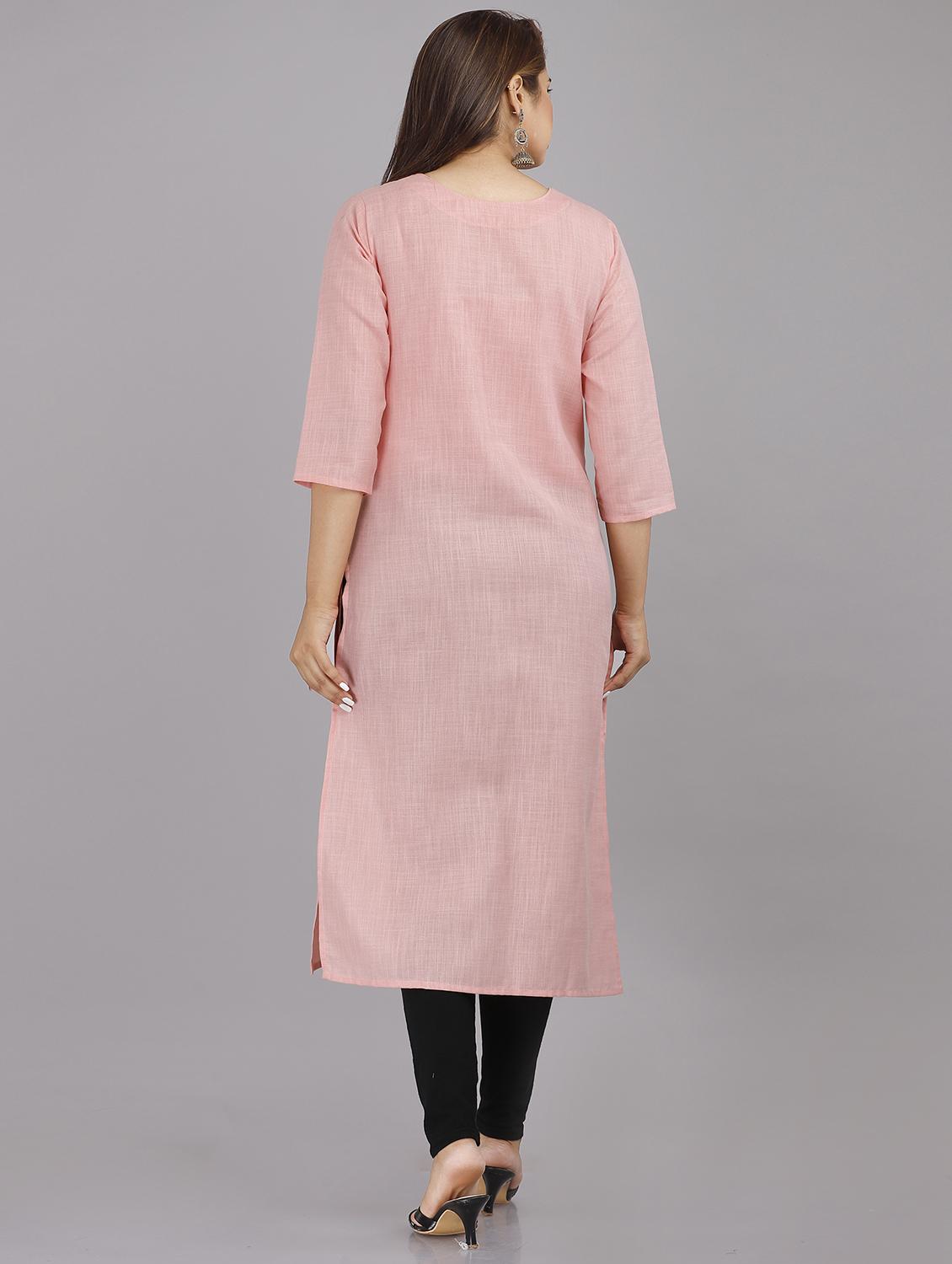 embossed work straight kurta - 17900966 - Standard Image - 2