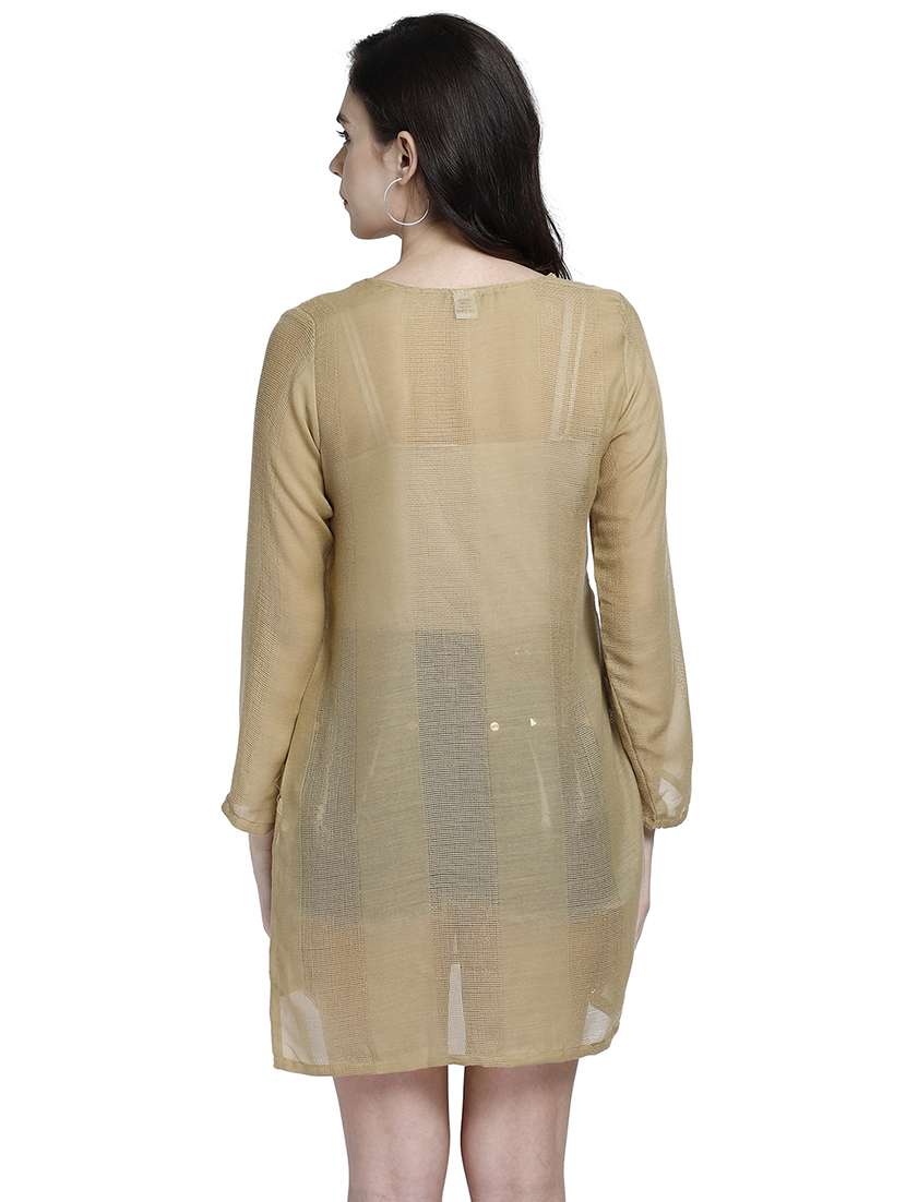 key hole neck self design tunic - 17901120 - Standard Image - 2