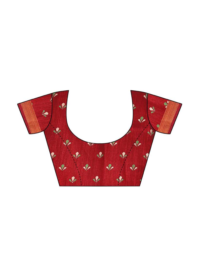 floral printed saree with blouse - 17902447 - Standard Image - 2