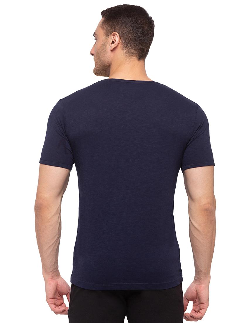 dark blue melange t-shirt - 17904858 - Standard Image - 2