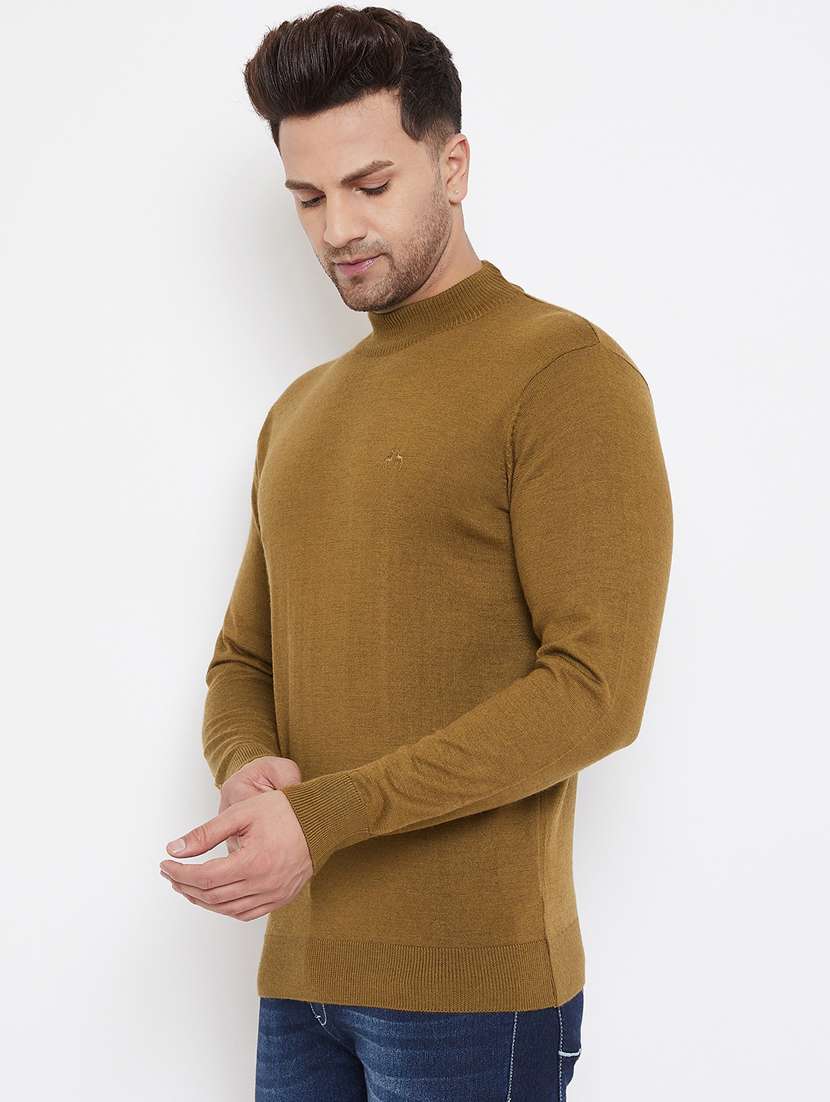 khaki solid pullover - 17905066 -  Standard Image - 2