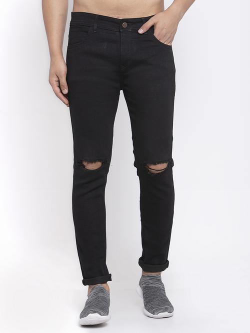 mens slim fit slash knee jeans - 17905901 -  Standard Image - 0
