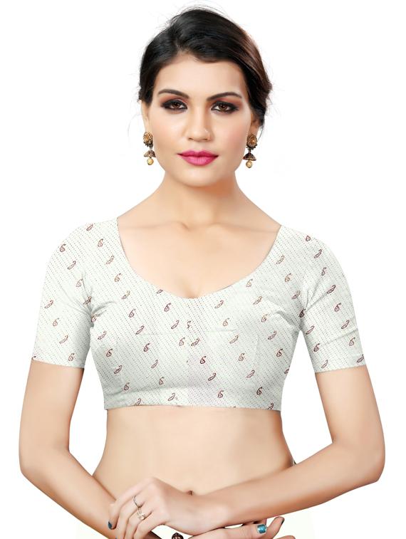 floral printed saree with blouse - 17906301 - Standard Image - 2