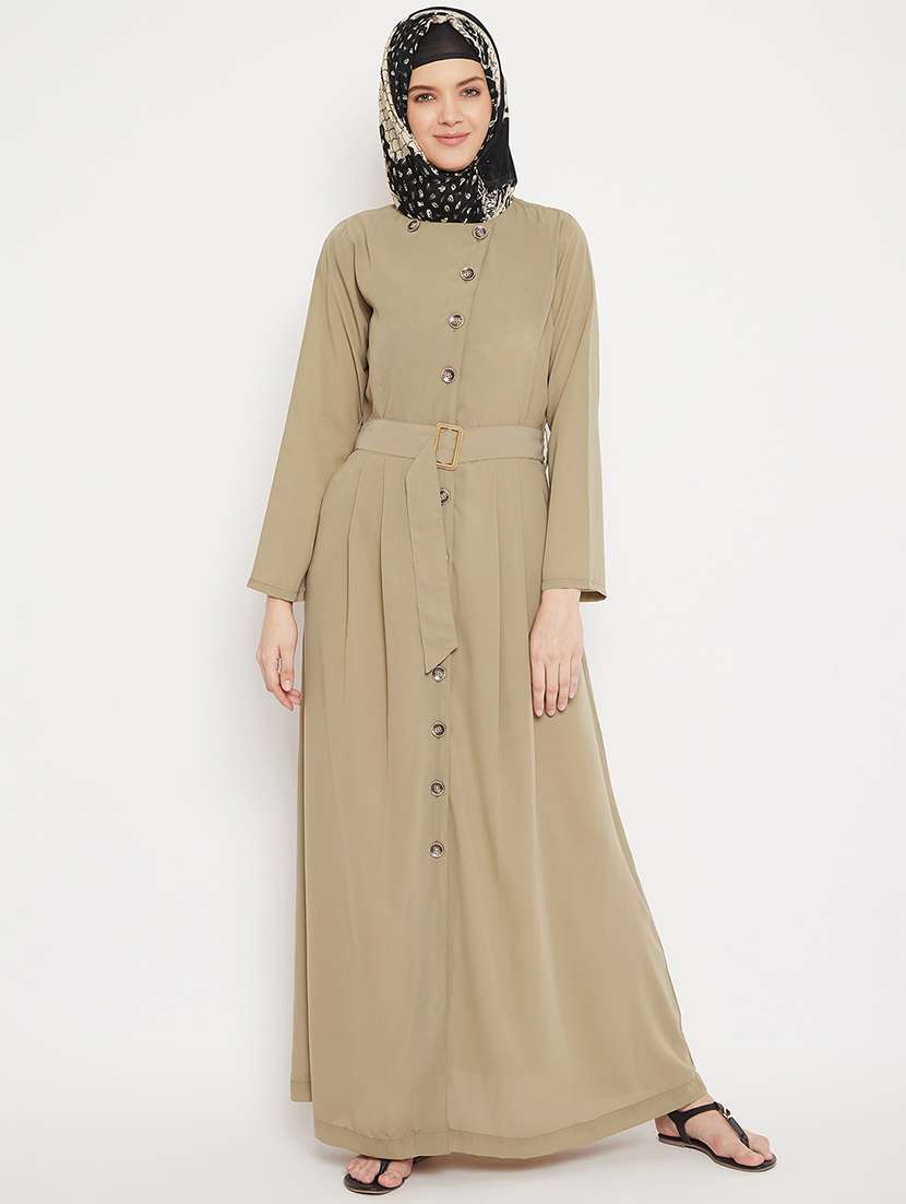 solid a-line cloaks & abaya - 17906752 -  Zoom Image - 0