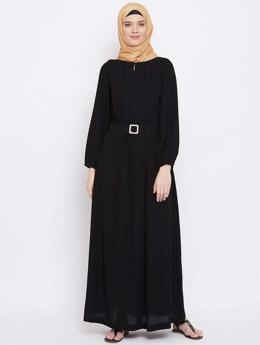 solid a-line cloaks & abaya - 17906765 -  Zoom Image - 0