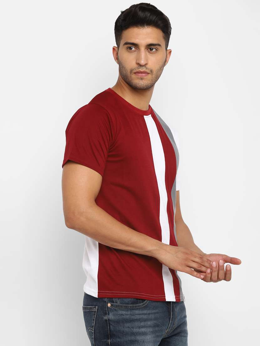 men round neck color block t-shirt - 17906795 -  Standard Image - 2