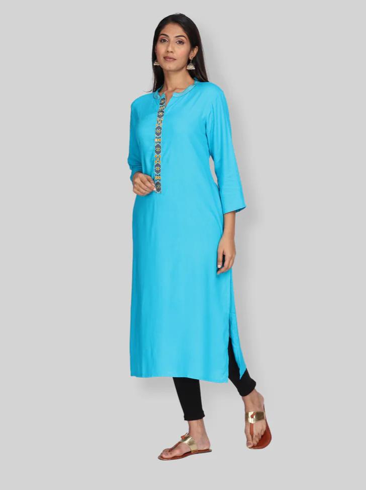 leeve length three-fourth sleeves pattern printed - 17907871 - Standard Image - 2