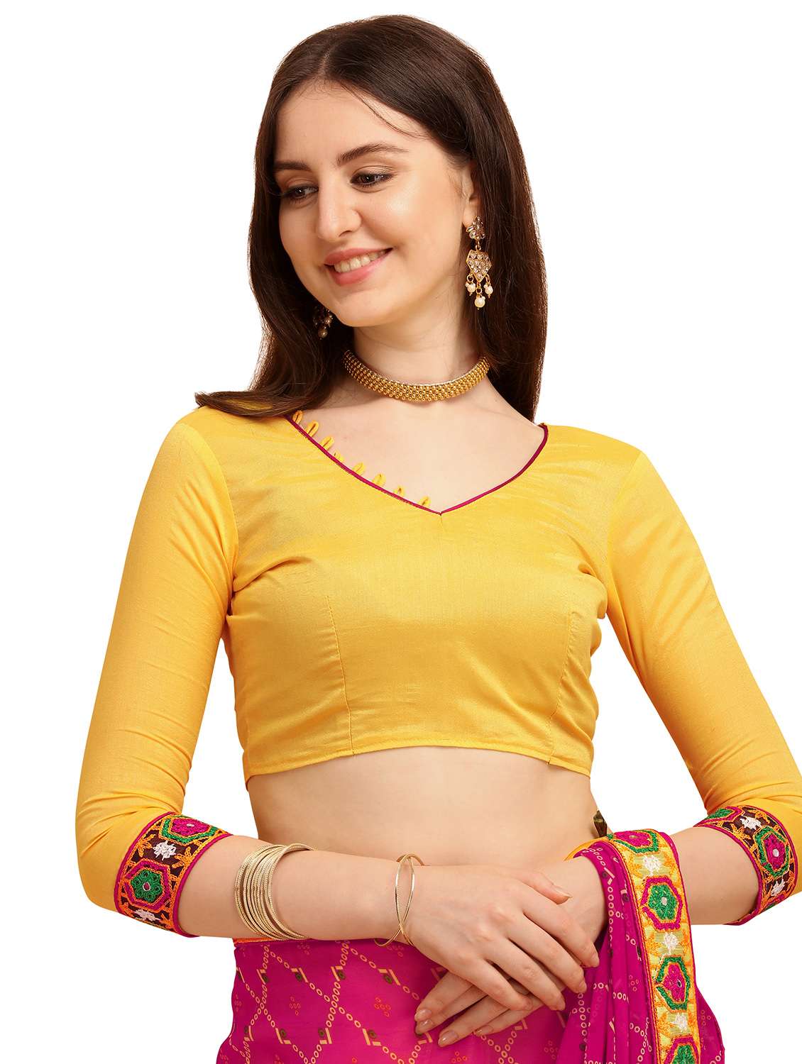 women's bandhani pink colored saree - 17908154 -  Standard Image - 2