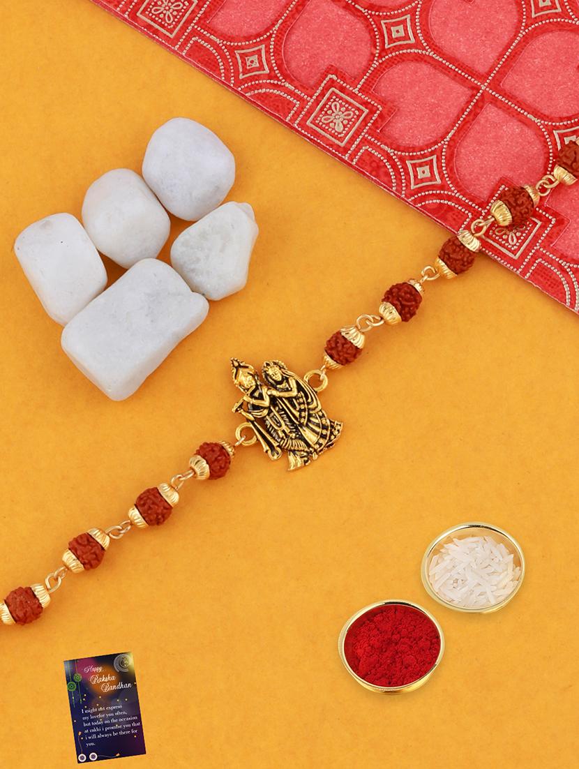 pack of 2 rakhi set with roli chawal & greeting card - 17909991 - Standard Image - 2