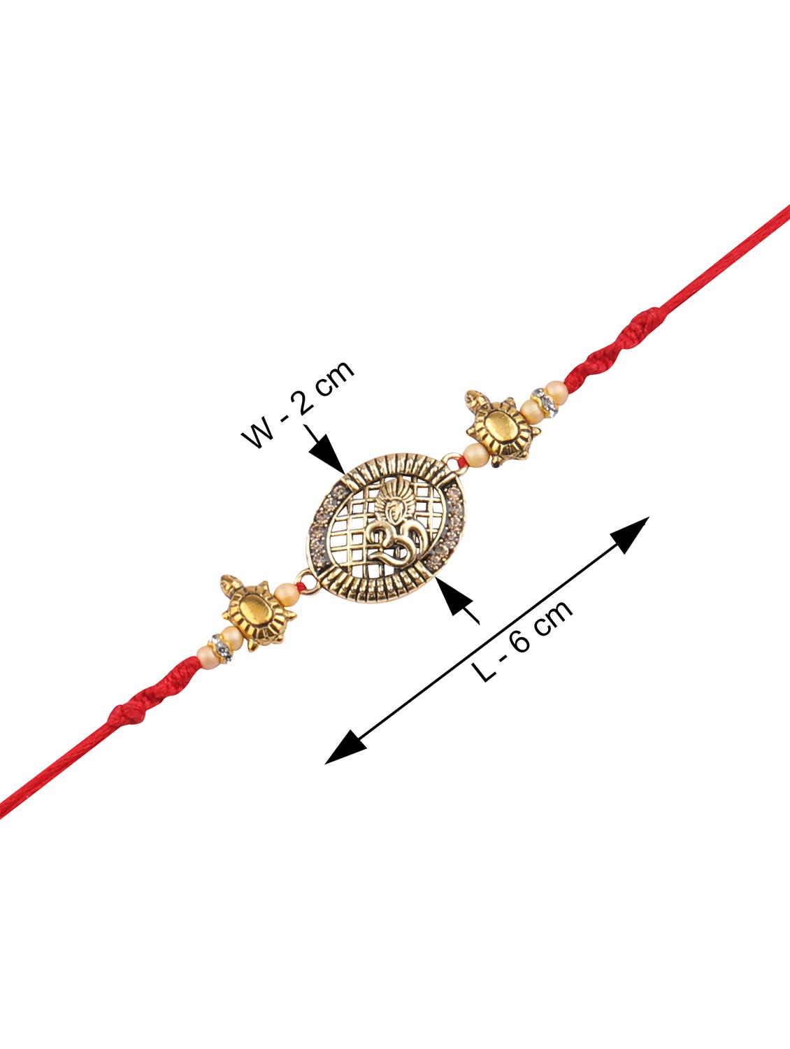 pack of 2 rakhi set with roli chawal and greeting card - 17910277 - Standard Image - 2