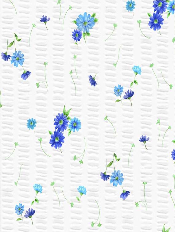 pizuna linen delicia blue 100% cotton popsical dohar set single size bed sheet with 1 pillow cover (54" x 90" inches) - 17910751 -  Standard Image - 2