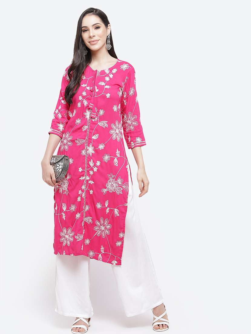 embroidered kurta palazzo set