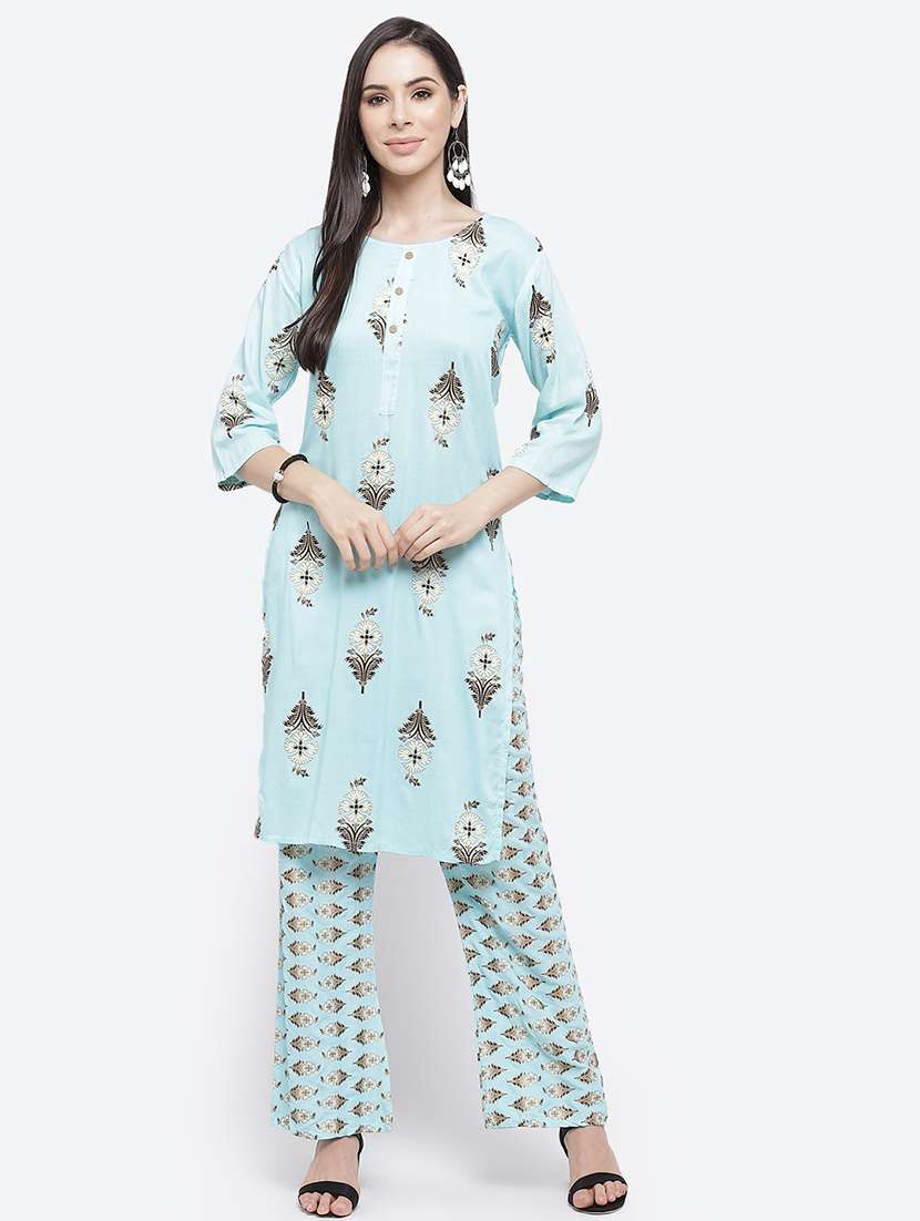 printed kurta palazzo set