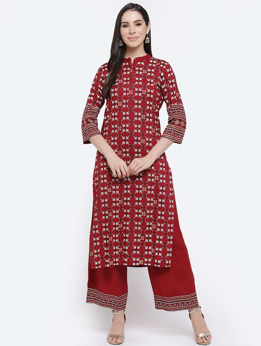 printed kurta palazzo set