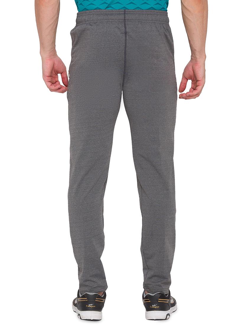 grey solid full length track pant - 17911120 - Standard Image - 2