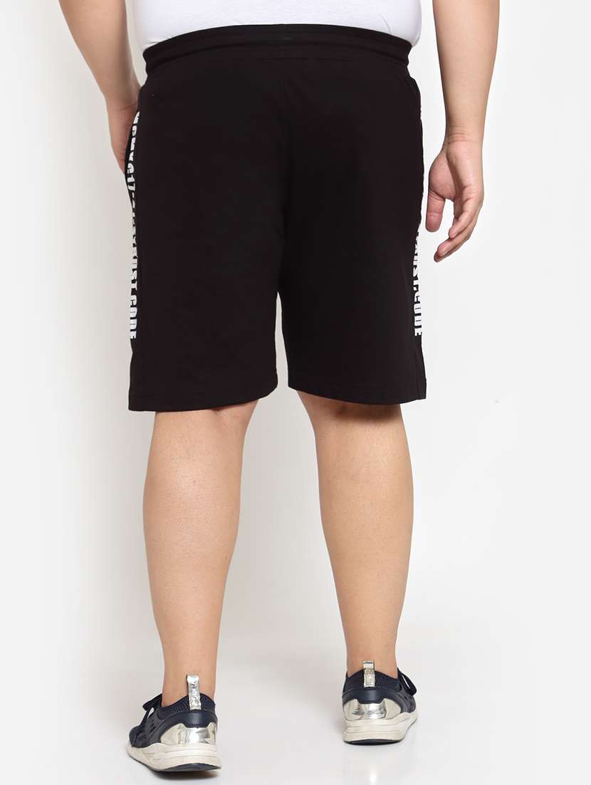 plus size black side striped shorts - 17911361 -  Standard Image - 2