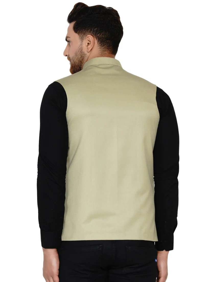 men neo mint solid nehru jacket - 17911743 -  Standard Image - 2