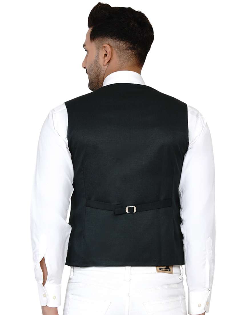 green solid classic waist coat - 17911799 -  Standard Image - 2