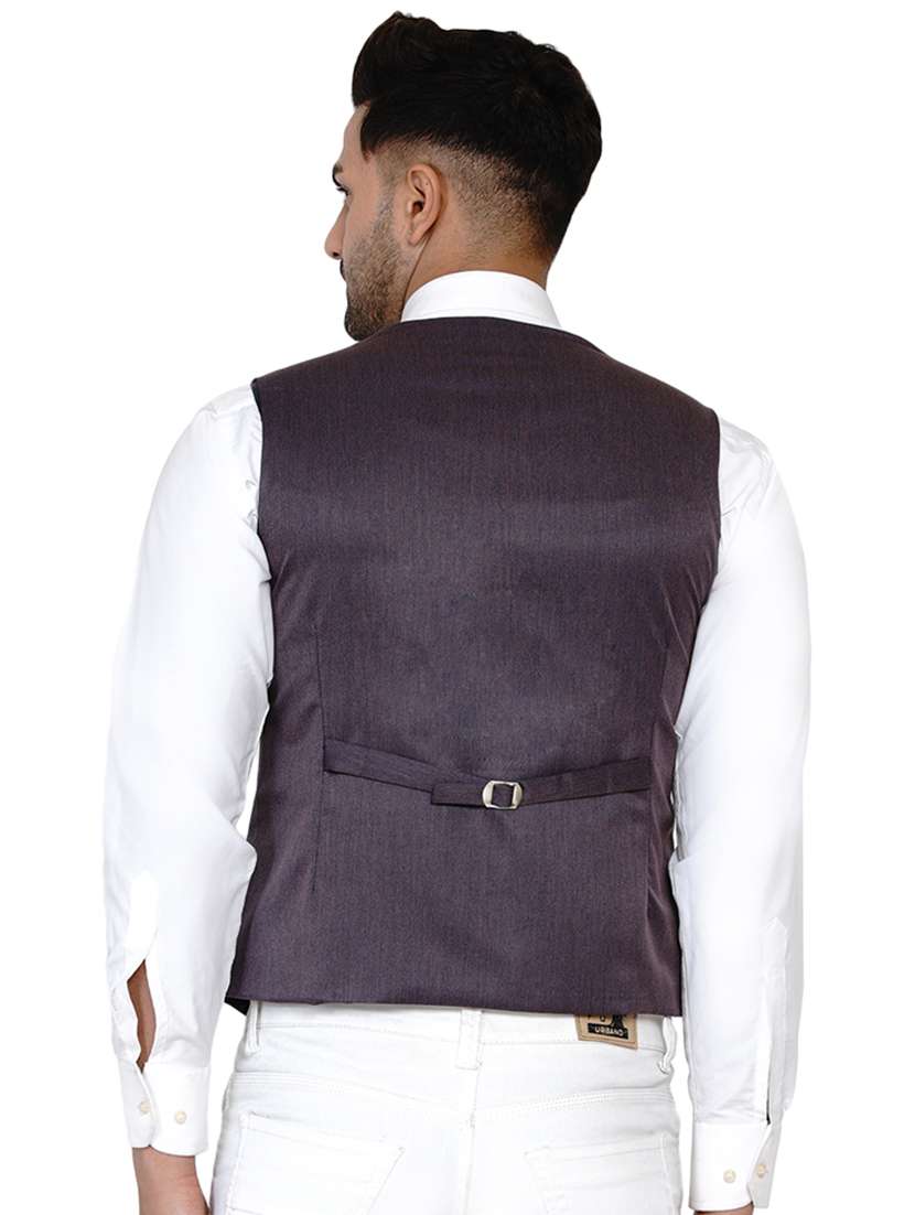 purple solid classic waist coat - 17911803 -  Standard Image - 2