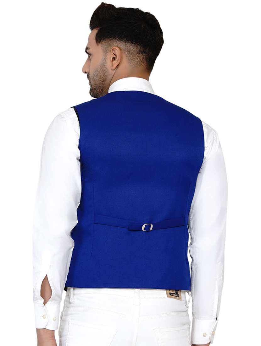blue solid classic waist coat - 17911809 -  Standard Image - 2