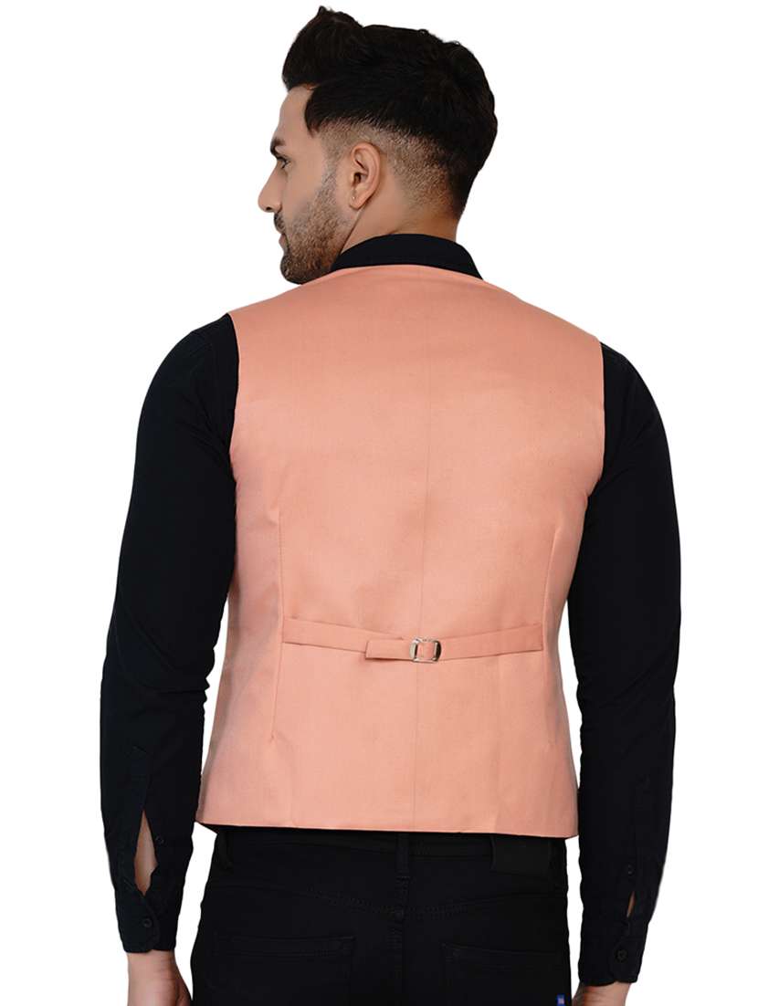 pink solid classic waist coat - 17911811 -  Standard Image - 2
