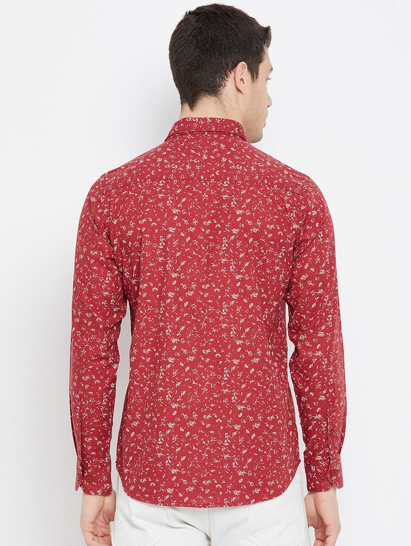 red printed casual shirt - 17912148 - Standard Image - 2