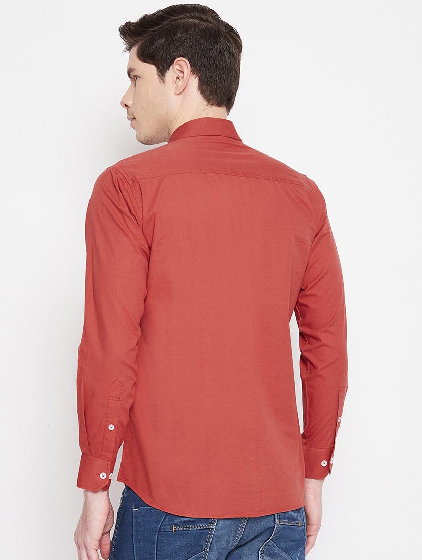 red solid casual shirt - 17912154 - Standard Image - 2