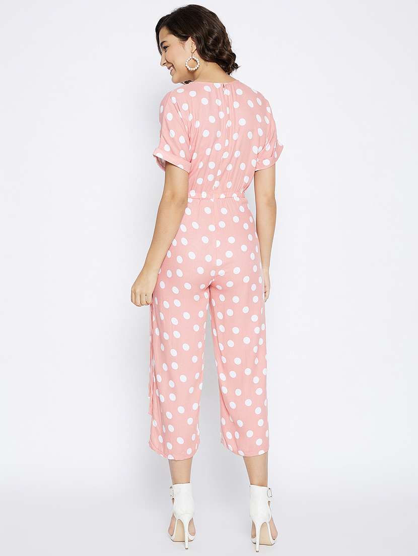 V-neck Polka Dot Jumpsuit - 17913176 -  Standard Image - 2