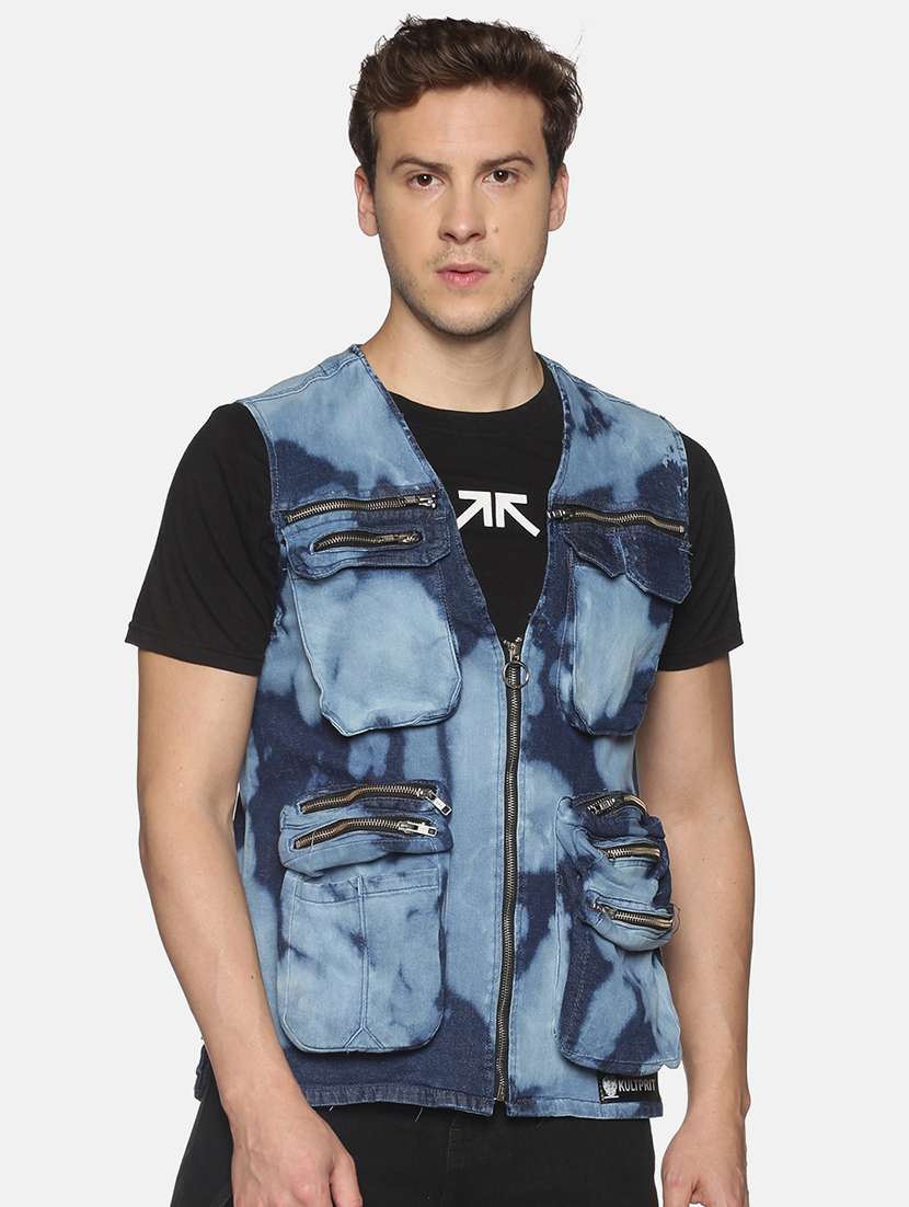 blue washed denim jacket