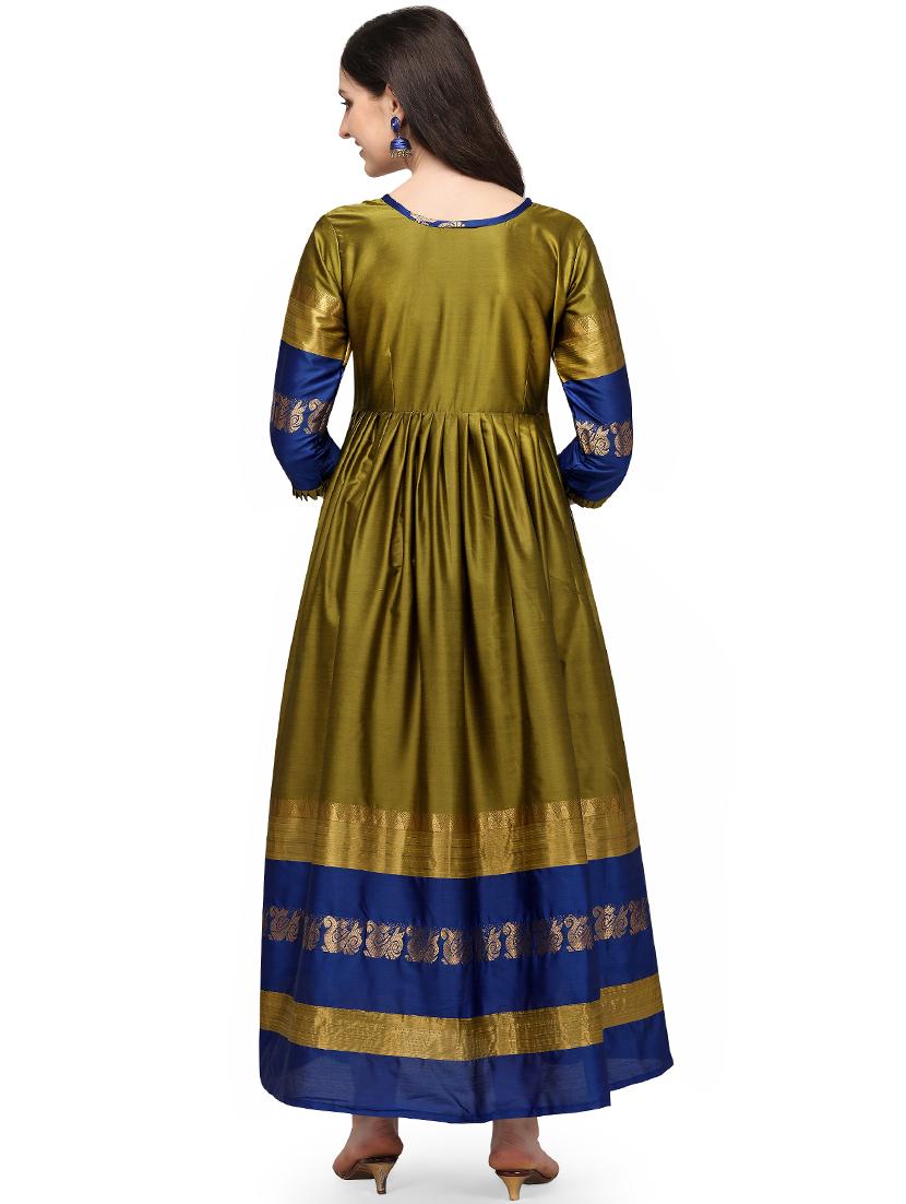 zari work a-line gown - 17916767 - Standard Image - 2