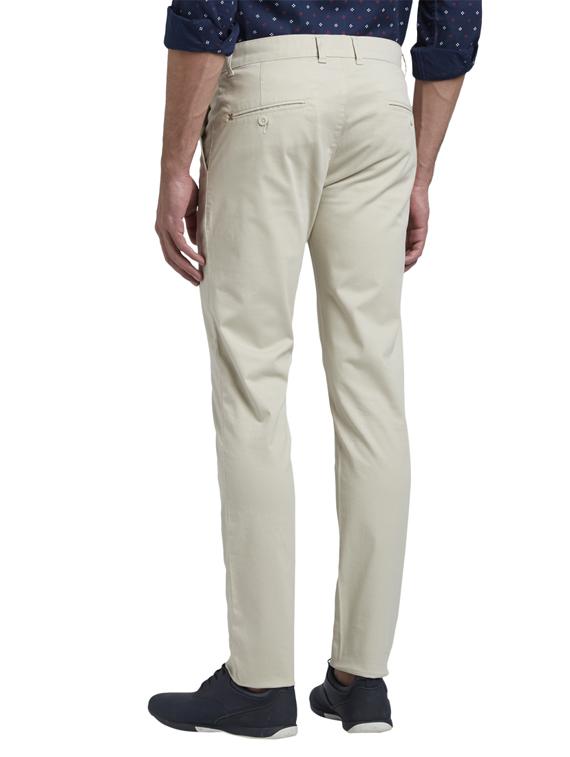 off white textured flat front casual trouser - 17916931 - Standard Image - 2