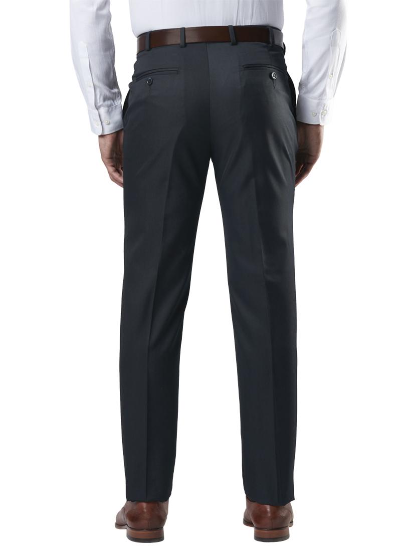 blue striped flat front formal trouser - 17917022 - Standard Image - 2