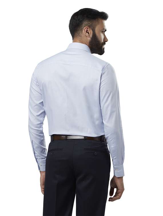 light blue self design formal shirt - 17917109 - Standard Image - 2