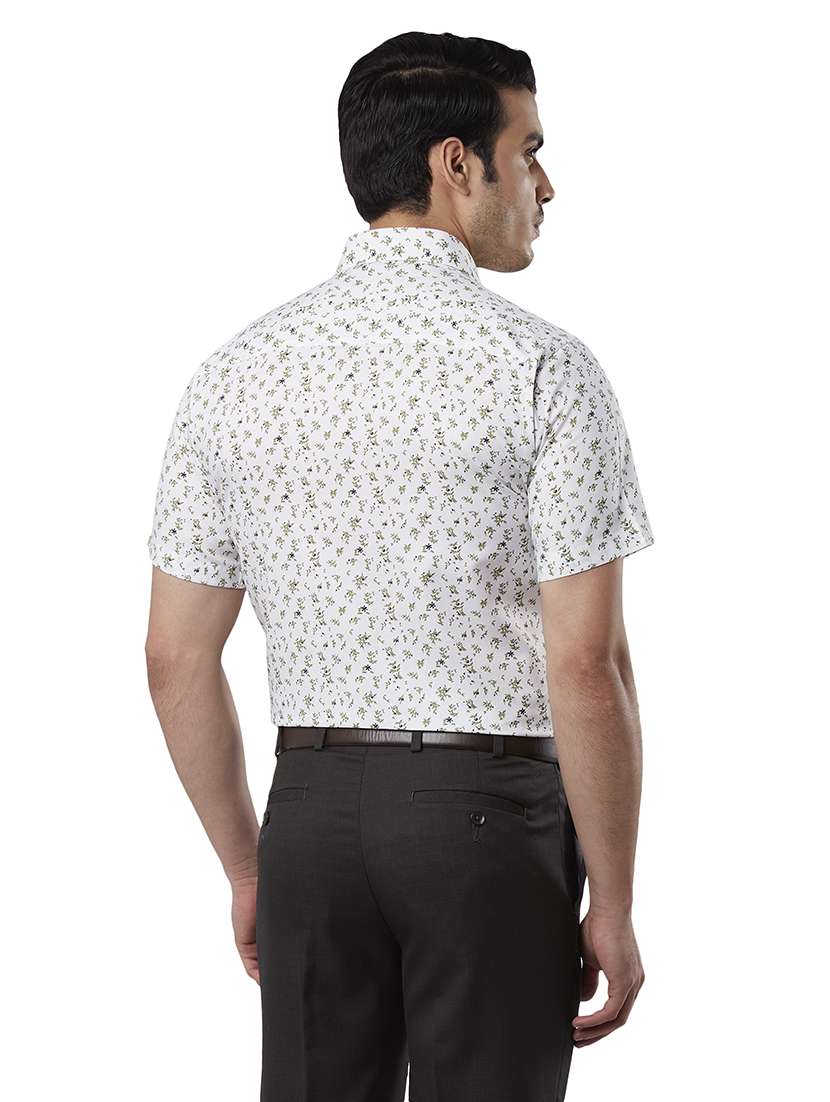white printed formal shirt - 17917116 -  Standard Image - 2