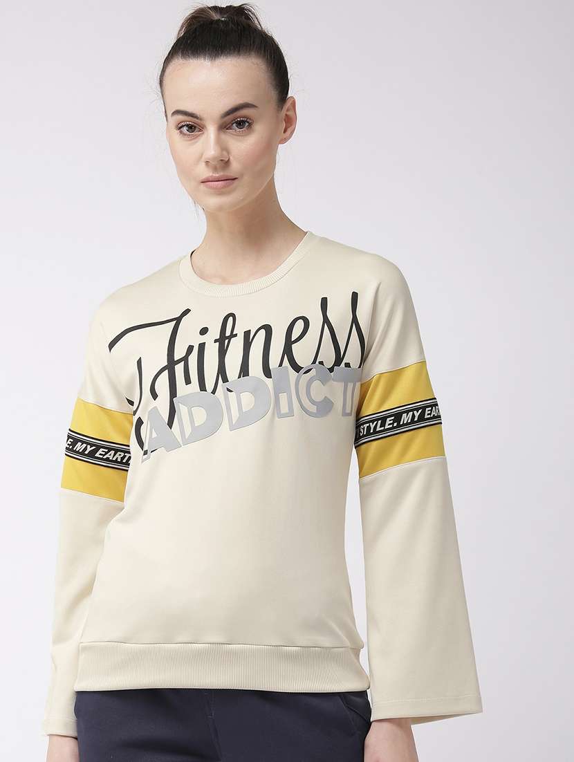 round neck printed  sweatshirt