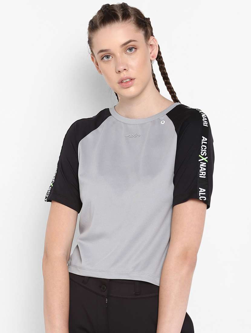 round neck color block tee  - 17917641 -  Zoom Image - 0