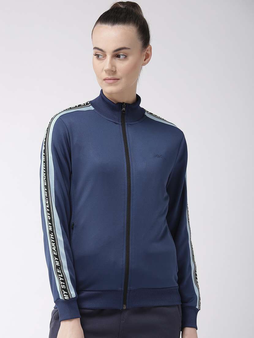 stand collar side taped jacket