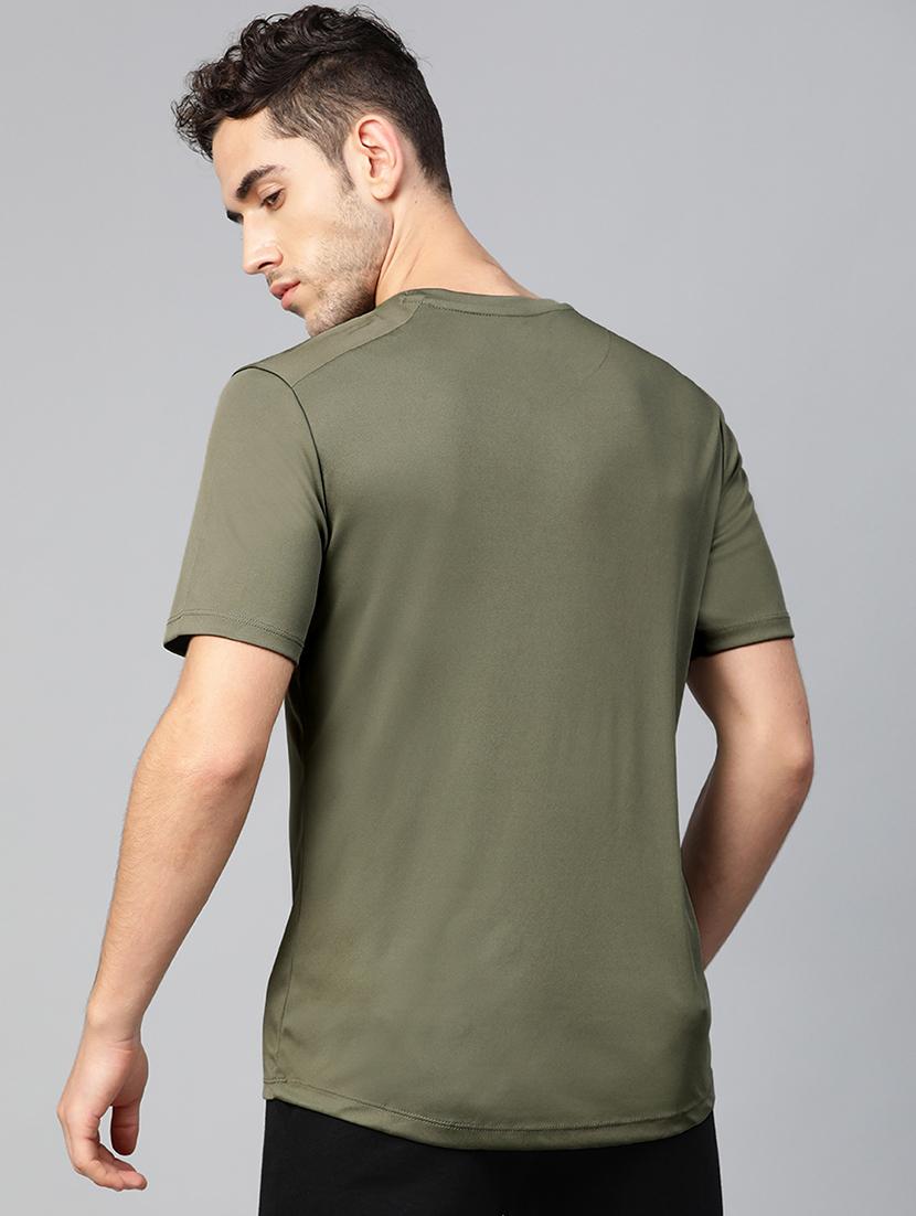 olive green solid t-shirt - 17922335 - Standard Image - 2