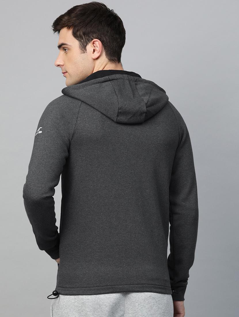 grey color block cut & sew sweatshirt - 17922447 - Standard Image - 2